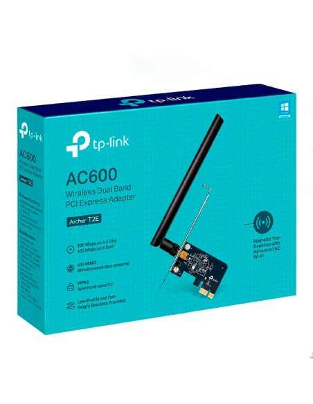 TARJETA DE RED TP-LINK AC600 ARCHER T2E DUAL BAND 200MBPS PCI EXPRESS (0152502356)