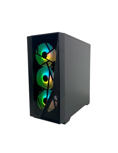 CASE GAMER HALION ARIES A09 ( ARIES-A09 ) 600W | VIDRIO TEMPLADO | 4 LED-ARGB