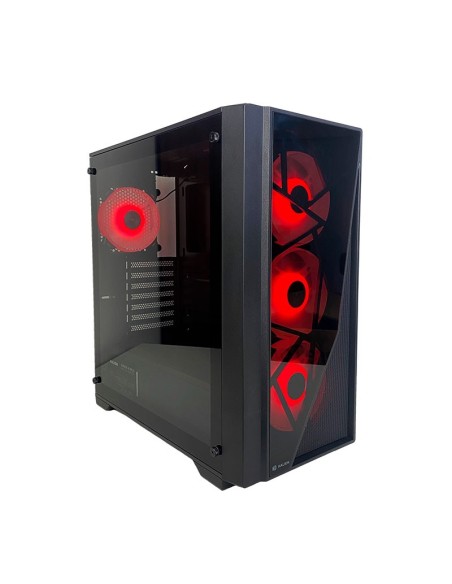CASE GAMER HALION ARIES A09 ( ARIES-A09 ) 600W | VIDRIO TEMPLADO | 4 LED-ARGB