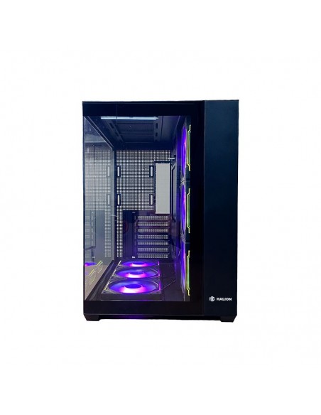 CASE GAMER HALION FISH TANK C708 ( C708 ) S/FUENTE | VIDRIO TEMPLADO | 6 LED-ARGB