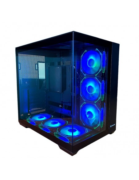 CASE GAMER HALION FISH TANK C708 ( C708 ) S/FUENTE | VIDRIO TEMPLADO | 6 LED-ARGB