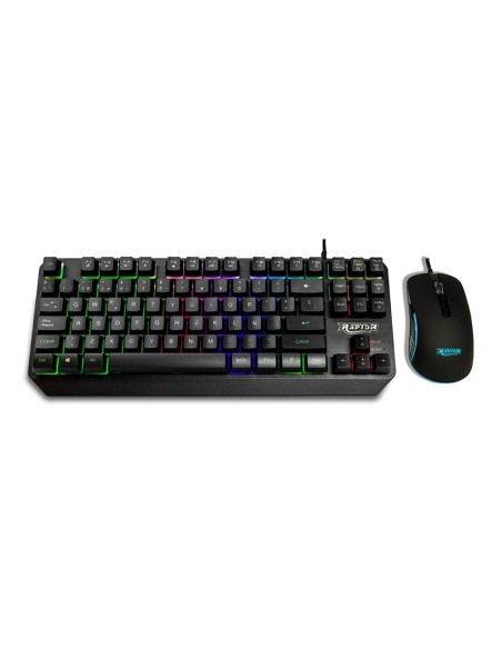 KIT RAPTOR BOLD ( RAPTOR-B ) TECLADO + MOUSE | SEMI MECANICO - 3600 DPI | LED-RAINBOW