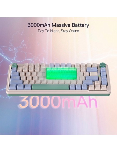 TECLADO GAMER REDRAGON UCAL PRO-RGB WIRELESS INGLES K673CPG PASTEL