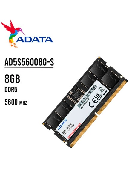 MEMORIA SODIMM ADATA DDR5 8GB 5600 MHZ (AD5S56008G-S)