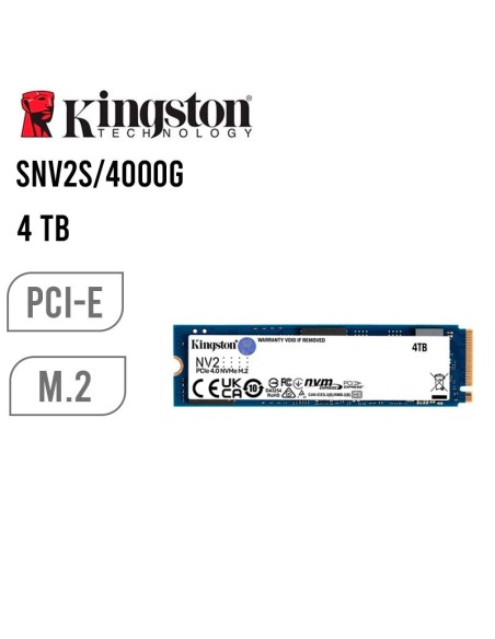 DISCO SOLIDO KINGSTON NV2 4TB ( SNV2S/4000G ) PCIE | NVME | GEN4