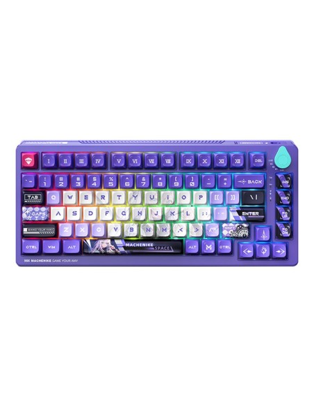 TECLADO GAMER MACHENIKE K600T-B82 VIOLET ( K600T-B82 ) SWITCH LINEAR PURPLE| LED RGB