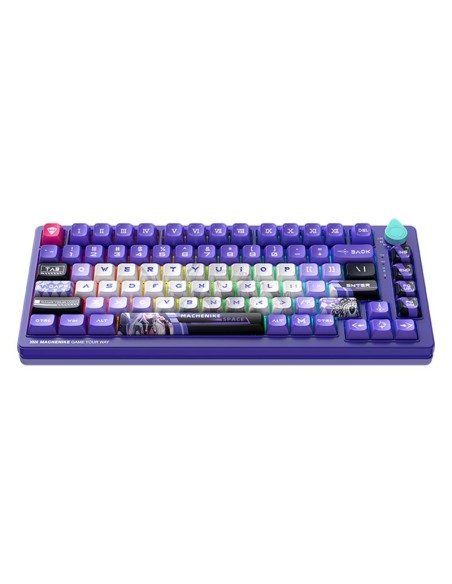 TECLADO GAMER MACHENIKE K600T-B82 VIOLET ( K600T-B82 ) SWITCH LINEAR PURPLE| LED RGB