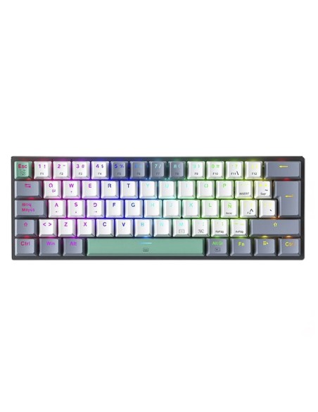 TECLADO GAMER MACHENIKE K500 WHITE (K500-B61W) SWITCH ROJO| LED RGB