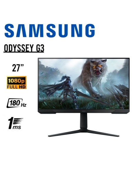MONITOR GAMER SAMSUNG 27" ODYSSEY G3 ( LS27DG300ELXPE ) PANEL VA | 180HZ - 1MS | HDMI - DP | PIVOT