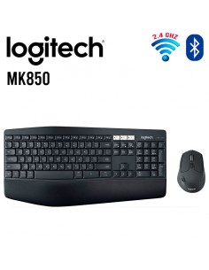 KIT TECLADO Y MOUSE LOGITECH MK850 WIRELESS USB BLACK (...
