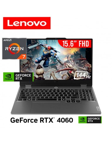 LAPTOP GAMER LENOVO LOQ 15ARP9 RYZEN 7-7435HS 16GB 512GB SSD T. VIDEO RTX 4060 8GB 15.6 144HZ WINDOWS 11 (83JC0000US)