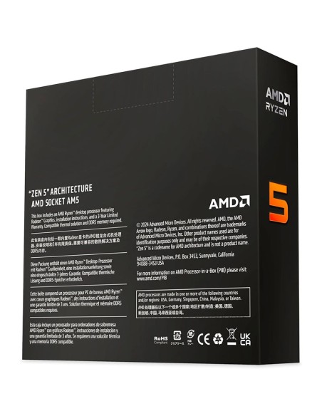 PROCESADOR AMD RYZEN 5 9600X (100-100001405WOF) 3.9-5.4GHZ | AM5