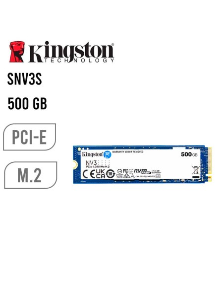 DISCO SOLIDO SSD KINGSTON 500GB NV3 ( SNV3S/500G ) PCIE | NVME | GEN4