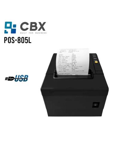 IMPRESORA TICKETERA TERMICA CBX (POS-805L) USB - SERIAL - ETHERNET - 250MM/SEG - CORTADOR AUTOMATICO