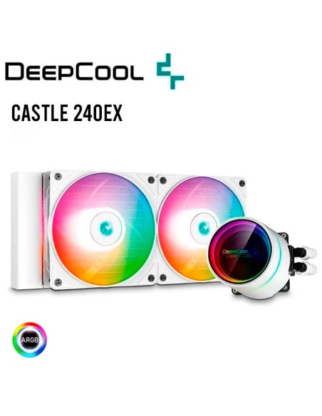 SISTEMA DE ENFRIAMIENTO LIQUIDO DEEPCOOL CASTLE 240EX A-RGB WHITE ( DP-GS-H12W-CSL240EX-AR-WH ) LED-ARGB