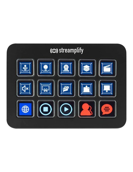 STREAM DECK ONE STREAMPLIFY LCD ( DECK-LCD 15KEYS W/HUB BLK ) 15 KEYS W/HUB