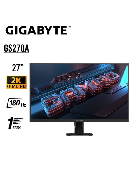 MONITOR GIGABYTE 27" GS27QA ( 20VM0-GS27QABI-1SAR ) PANEL SS IPS | QHD 2560X1440 | 180HZ - 1MS | 2 HDMI- DP