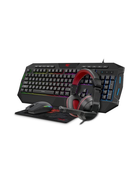 KIT GAMER HAVIT 4 EN 1 GAMENOTE ( KB501CM ) TECLADO + MOUSE + AURICULAR + PAD MOUSE