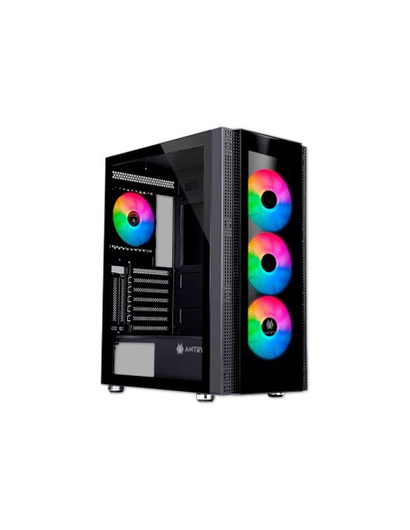 CASE ANTRYX RX 260 BLACK ( AC-RX260KFR ) S/FUENTE | VIDRIO TEMPLADO | 4 FIXED-RGB