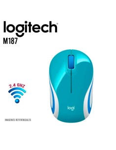 MOUSE LOGITECH M187 ( 910-005363 ) WIRESLESS | BLUE/WHITE