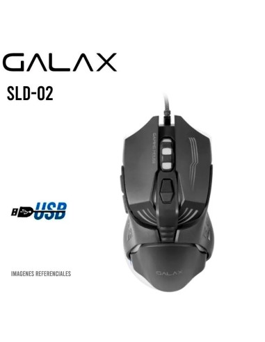 MOUSE GAMING GALAX (SLD-02) 3200 DPI | 6 BOTONES | RETROILUMINACION LED 7 COLORES