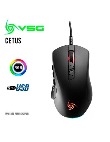 MOUSE VSG CETUS ( VG-M718 ) GAMING | 6200 DPI | SENSOR PAW3327 | LED-RGB