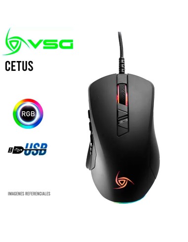 MOUSE VSG CETUS ( VG-M718 ) GAMING | 10K DPI | SENSOR PIXART 3325 | LED-RGB