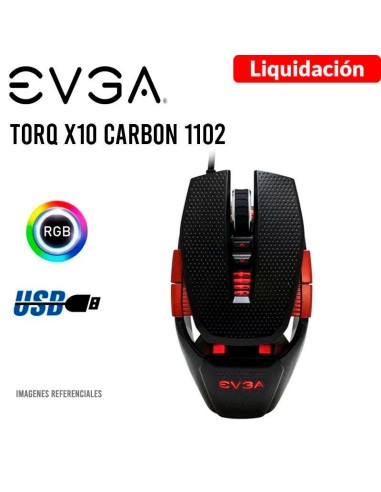 MOUSE GAMING EVGA TORQ X10 CARBON 1102 LASER (901-X1-1102-KR)
