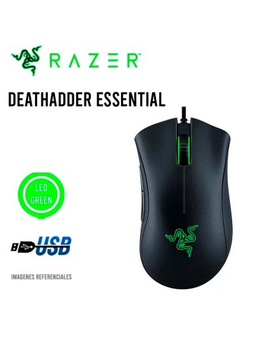 MOUSE RAZER DEATHADDER ESSENTIAL ( RZ01-03850100-R3U1 ) GAMING | LED- VERDE