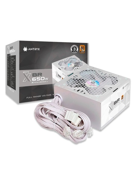 FUENTE DE PODER ANTRYX 650W WHITE ( XBR-650W ) 80 PLUS BRONZE