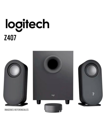PARLANTE LOGITECH Z407 BLUETOOTH 5.0 BLACK 40W/80W (980-001348)