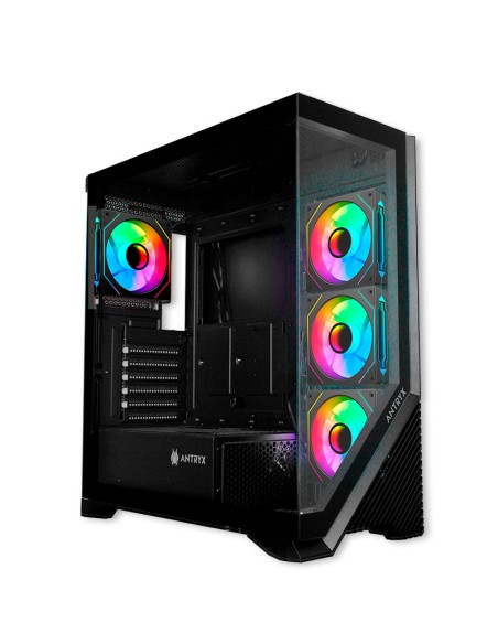 CASE ANTRYX FX 650 BLACK ( AC-FX650K ) S/FUENTE | VIDRIO TEMPLADO | LED-ARGB