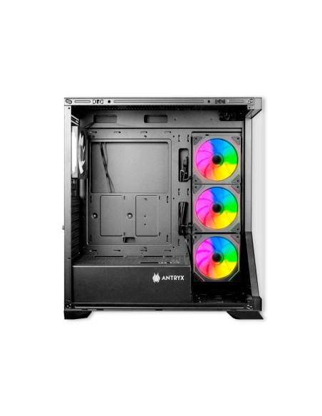 CASE ANTRYX FX 650 BLACK ( AC-FX650K ) S/FUENTE | VIDRIO TEMPLADO | LED-ARGB