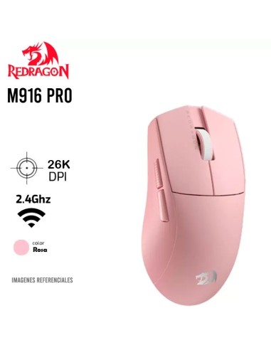 MOUSE GAMER REDRAGON KING PRO ( M916-PRO ) 1K HZ | WIRELESS | 26K DPI | PINK