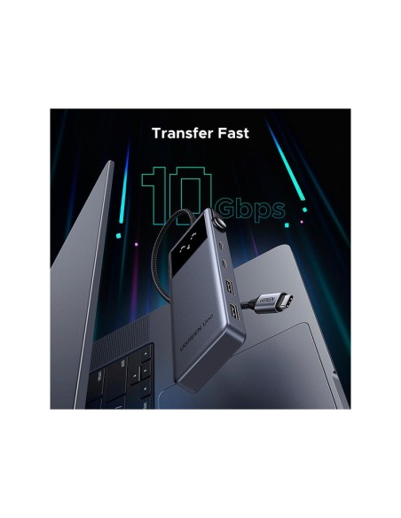 HUB USB-C UGREEN CM888 6 EN 1 (35998) 1 HDMI- 3 USB-C- 2 USB-A| PANTALLA DIGITAL