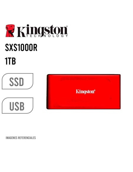 DISCO SSD EXTERNO KINGSTON 1TB (SXS1000R/1000G) RED USB 3.2 TYPE-C GEN2
