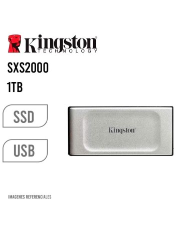 DISCO SOLIDO EXTERNO KINGSTON 1 TB ( SXS2000/1000G ) PLATA | USB 3.2 GEN 2X2