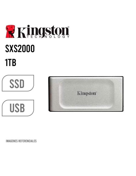 DISCO SSD EXTERNO KINGSTON 1 TB ( SXS2000/1000G ) PLATA | USB 3.2 GEN 2X2
