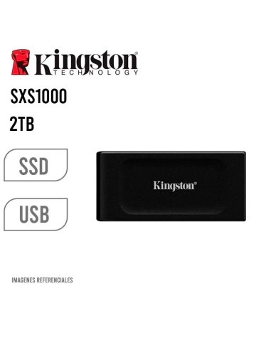 DISCO SSD EXTERNO KINGSTON 2 TB ( SXS1000/2000G ) BLACK USB TYPE C-USB 3.2 GEN 2