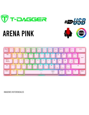 TECLADO T-DAGGER ARENA PINK