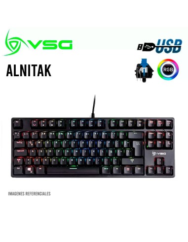 TECLADO VSG ALNITAK SWITCH BLUE  88K 1.8M (VG-KM982-BLK-BLU) MECANICO