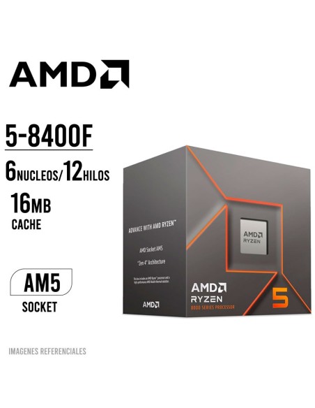 PROCESADOR AMD RYZEN 5 8400F 4.7GHZ (100-100001591BOX) AM5