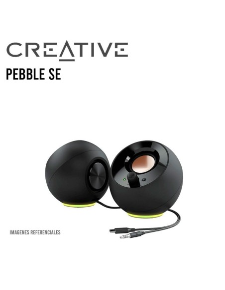 PARLANTE CREATIVE PEBBLE SE (51MF1725AA000) 8.8W POWER BLACK| LED-RGB
