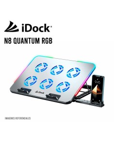 COOLER PARA LAPTOP IDOCK N8 QUANTUM RGB| 6 VENTILADORES|...
