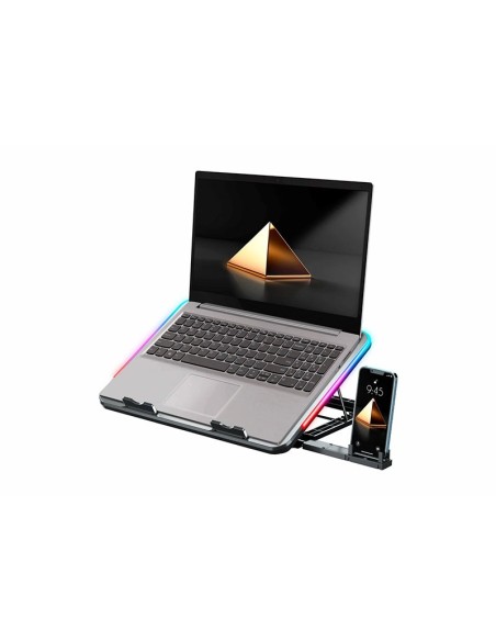 COOLER PARA LAPTOP IDOCK N8 QUANTUM RGB| 6 VENTILADORES| ALUMINIO