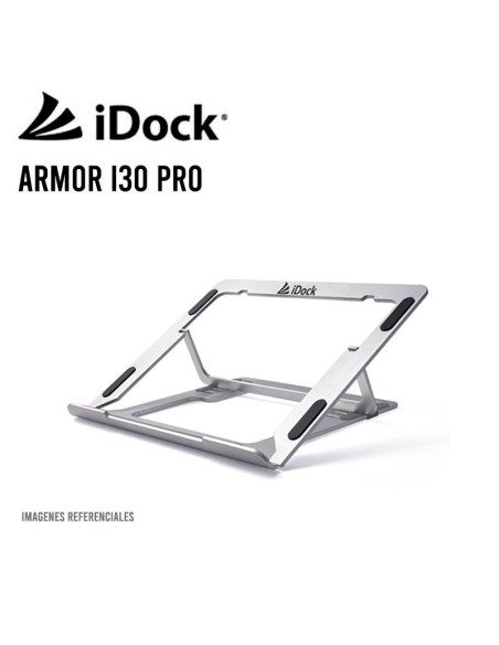 STAND PARA LAPTOP IDOCK ARMOR I30 PRO (N24-4) 6 ANGULOS AJUSTABLES| ALUMINIO