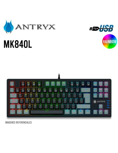 TECLADO ANTRYX MK840L ( AMK-840LKGBLR1-SP )...
