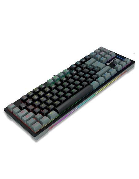TECLADO ANTRYX MK840L ( AMK-840LKGBLR1-SP ) SWICH BLUE | NEGRO | LED-RAINBOW