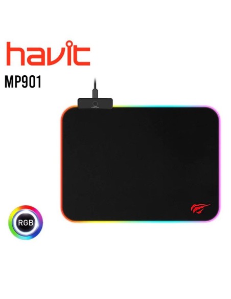 PAD MOUSE HAVIT GAMENOTE ( MP901 ) 36X26CM LED-RGB