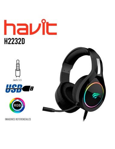 AUDIFONO GAMER HAVIT (H2232D) USB-3.5MM | RGB